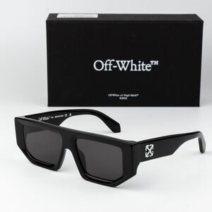 Off-White VANCOUVER Men Sunglasses Black Grey Square OERI13F VANCOUVER 1007